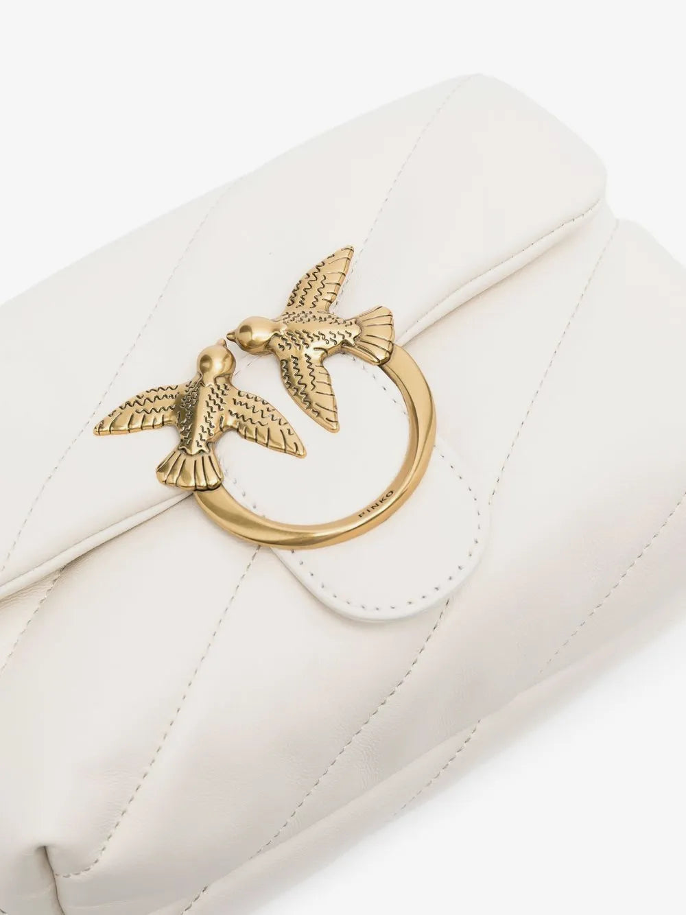 Qızılı Quş Detallı Çiyin Çantası