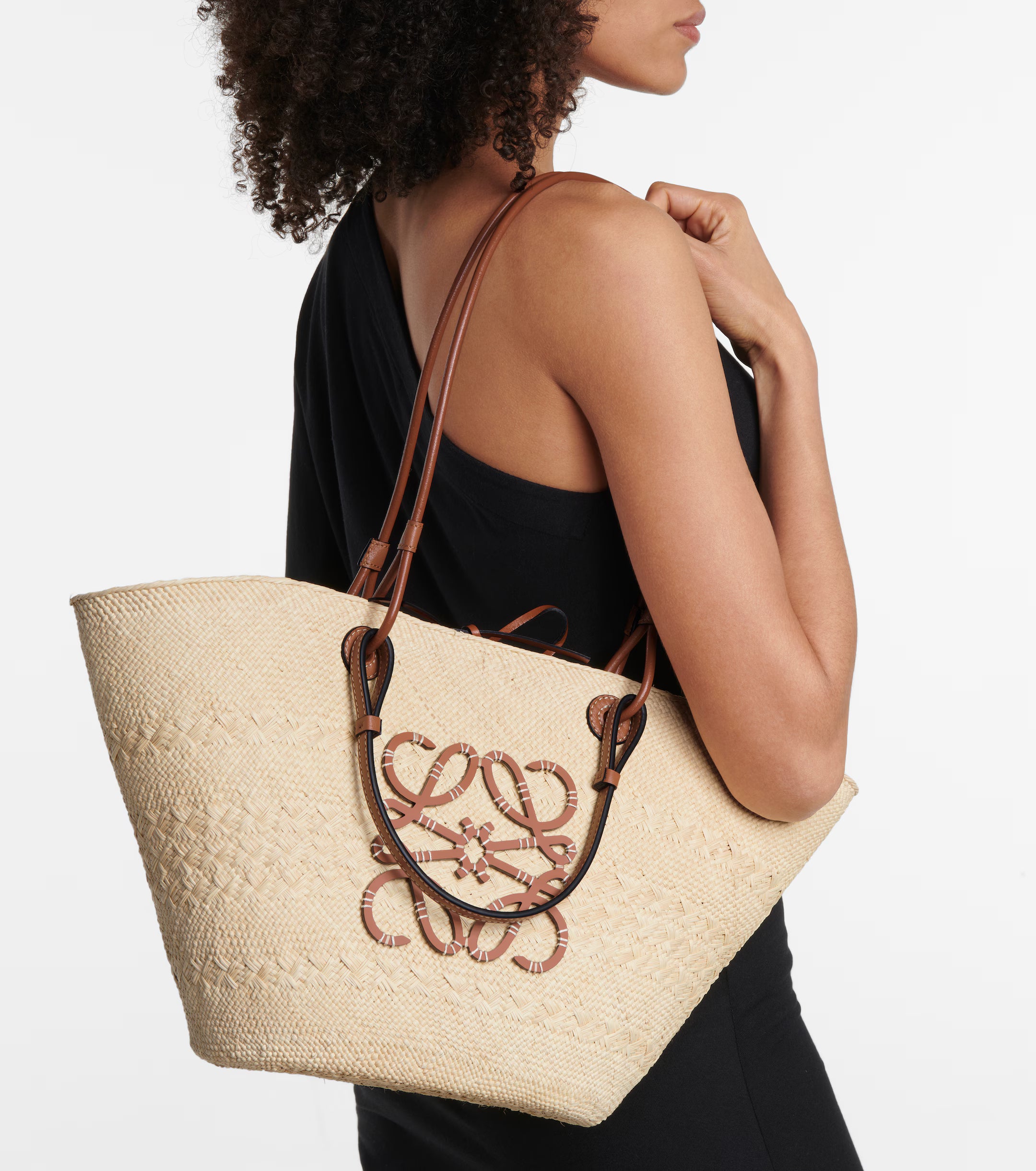 Premium Loewe Anagram Eleqant Həsır Çanta
