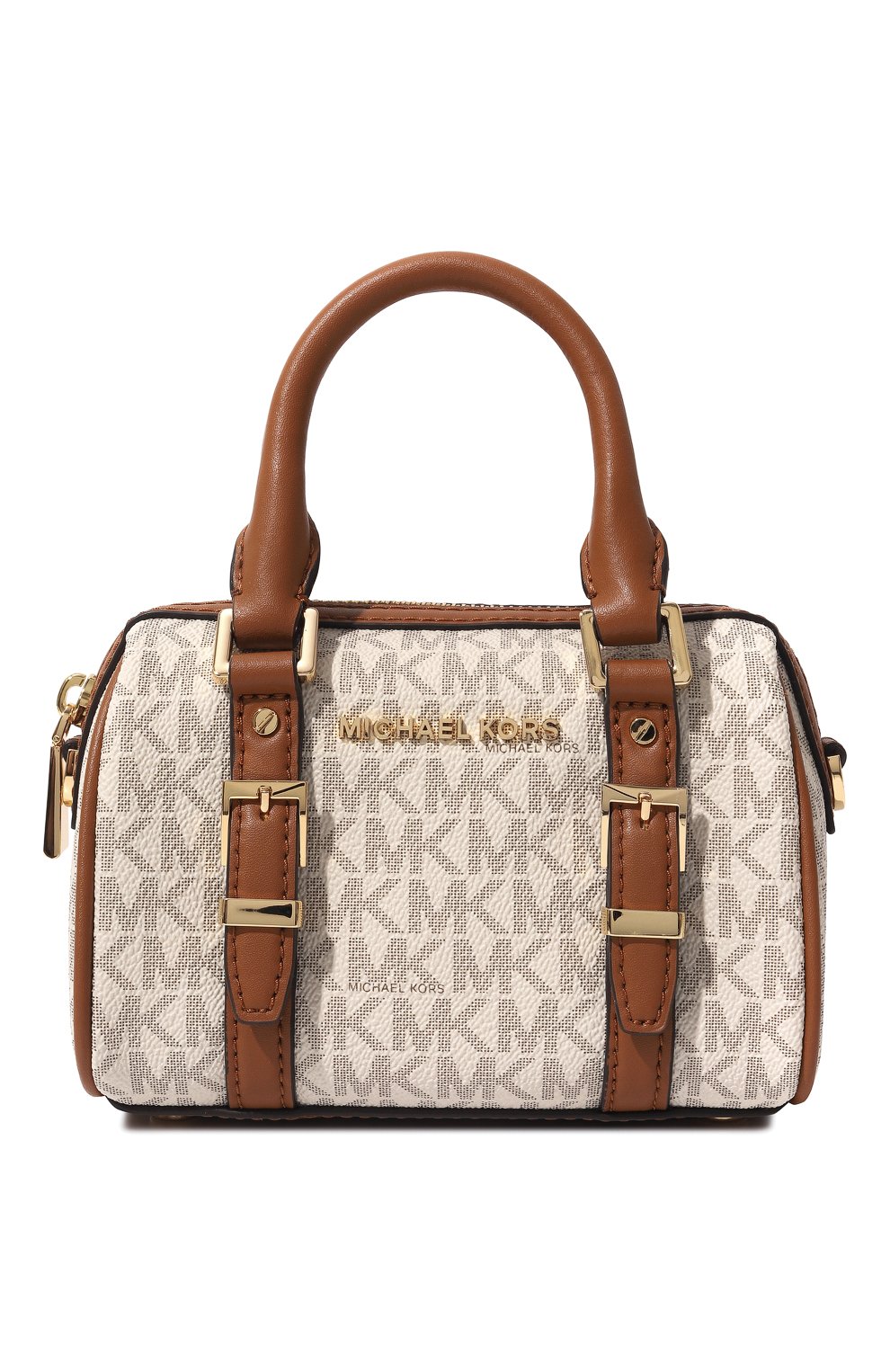 Premium "MK" Naxışlı Lüks Mini Çanta - Vanil/Qəhvəyi