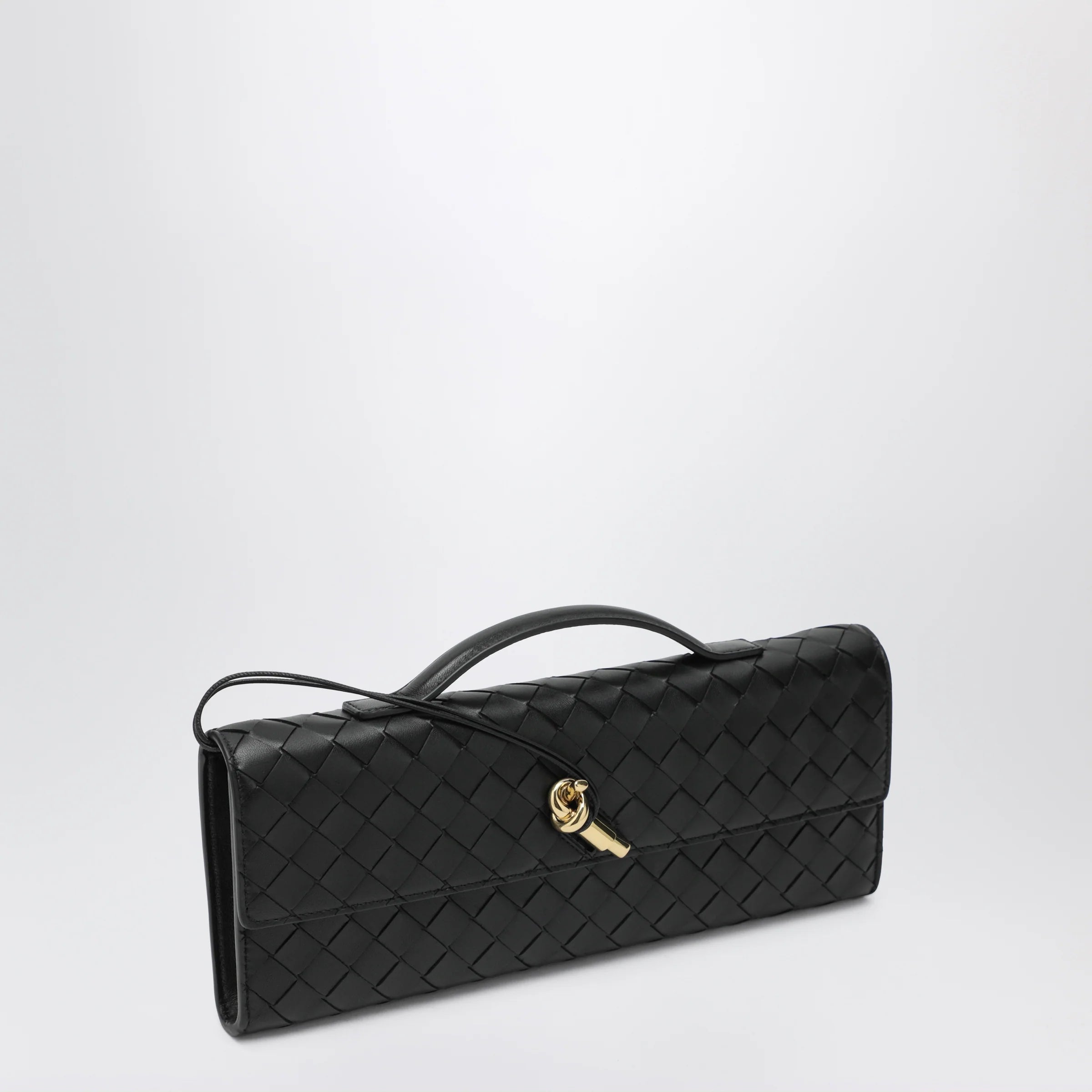 Premium İkonik Qara Hörmə Dizaynlı Lüks Qara Çanta