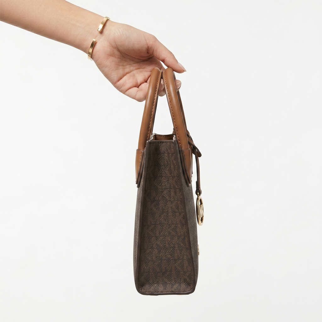 Premium Mini Tote Çanta – Klassik Qəhvəyi