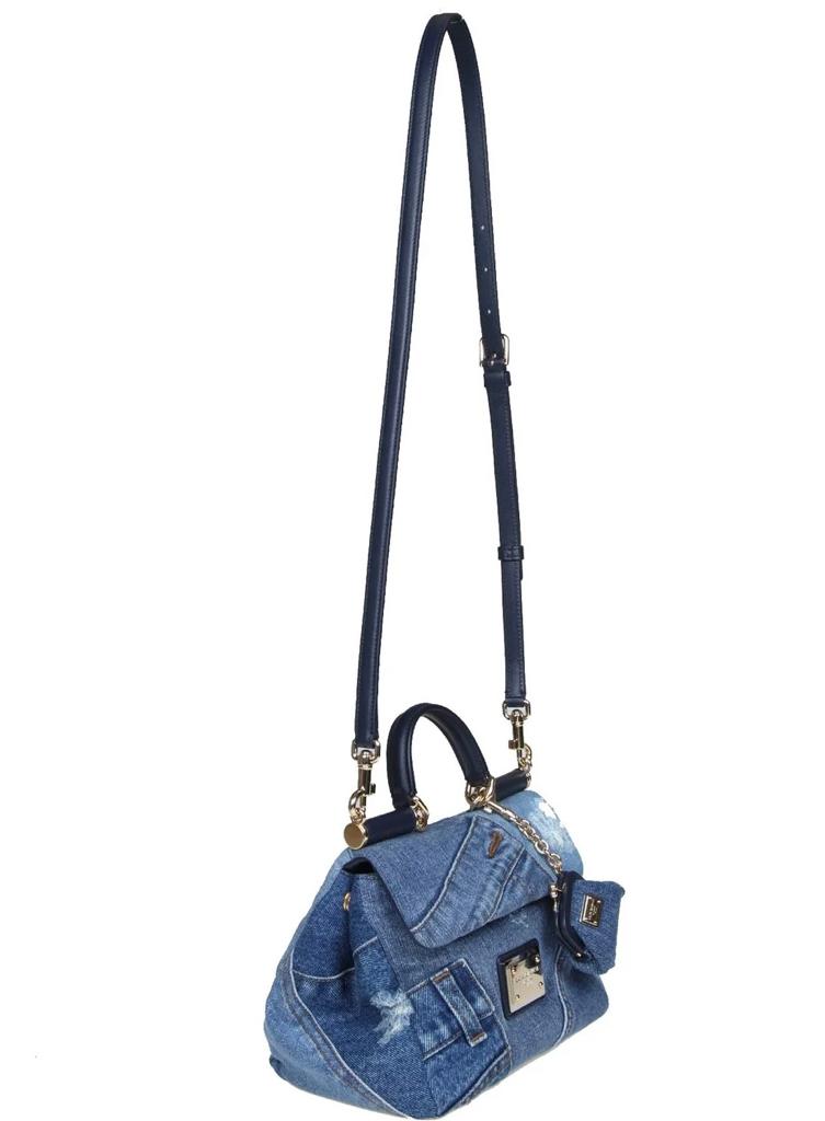 ZAFİRA cins (denim) dizaynlı qadın əl çantası – görünüş 3